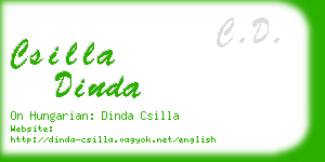 csilla dinda business card